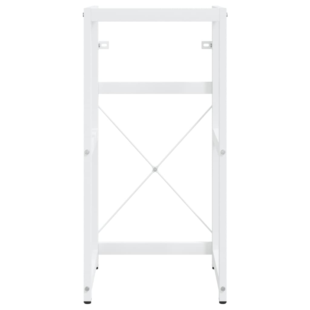 vidaXL Wastafelframe met inbouwwastafel ijzer wit