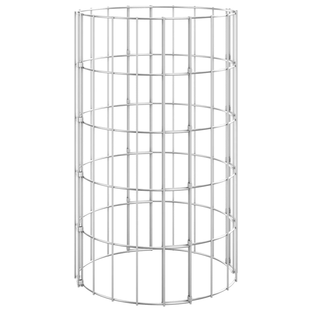 vidaXL Gabion Planters 3 pcs Round Raised Ø30x50 cm Steel