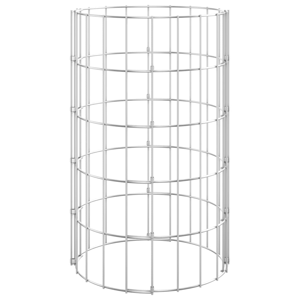 vidaXL Gabion Planters 3 pcs Round Raised Ø30x50 cm Steel
