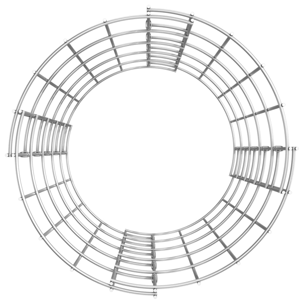 vidaXL Gabion Planters 3 pcs Round Raised Ø30x50 cm Steel
