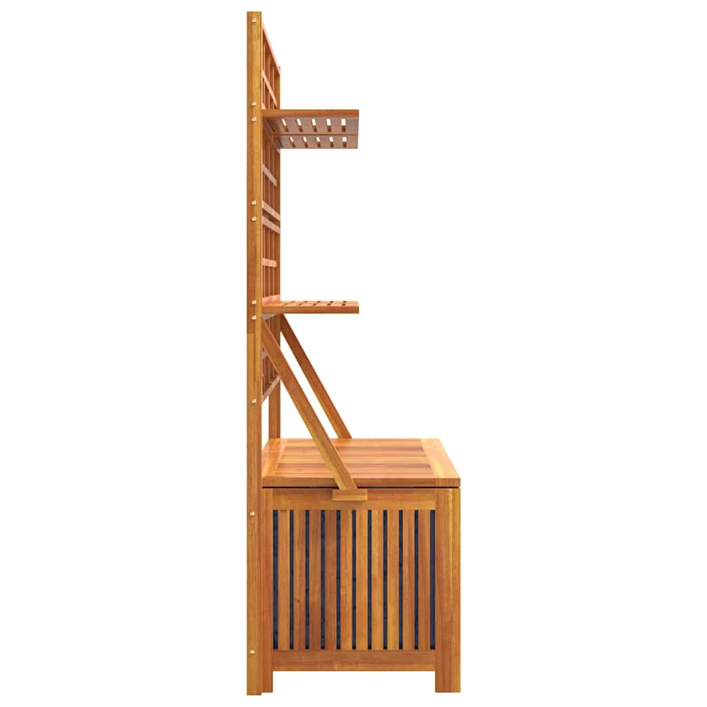 vidaXL Opbergbox met latwerk 99x50x160 cm massief acaciahout
