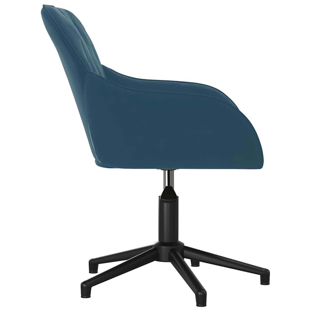 vidaXL Eetkamerstoelen draaibaar 2 st fluweel blauw