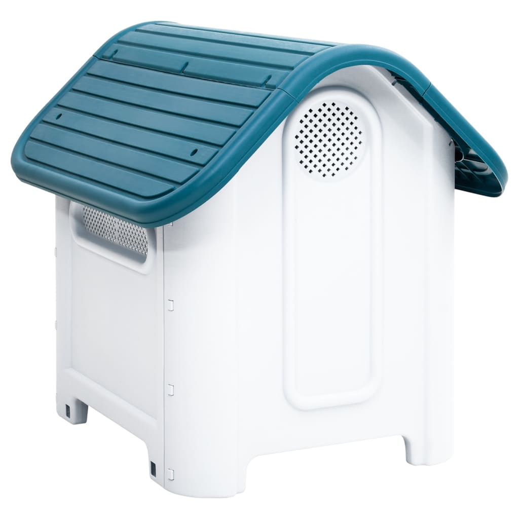 vidaXL Dog Kennel 59x75x66 cm polypropylene blue