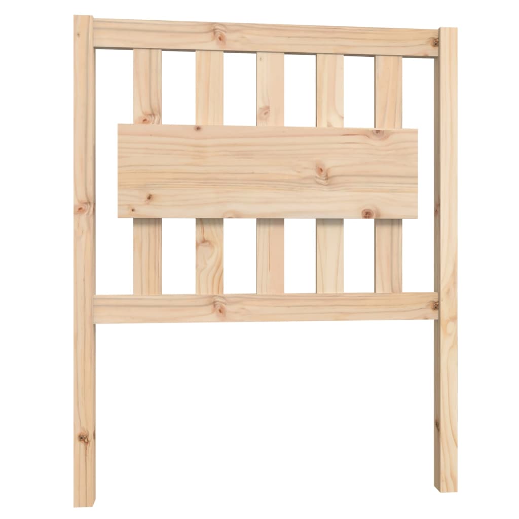 vidaXL Bedframe massief grenenhout zwart 75x190 cm