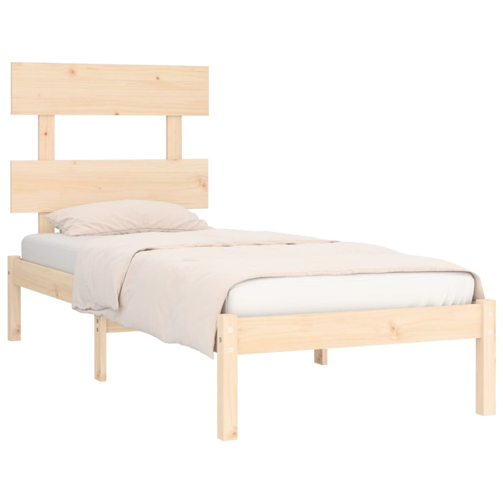 vidaXL Bedframe massief hout 75x190 cm