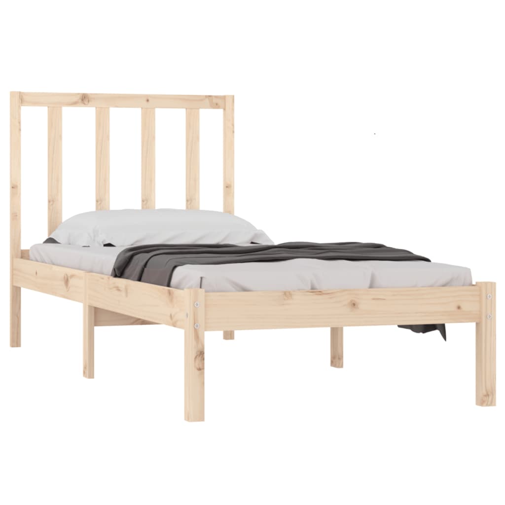 vidaXL Bedframe zonder matras massief grenenhout 75x190 cm
