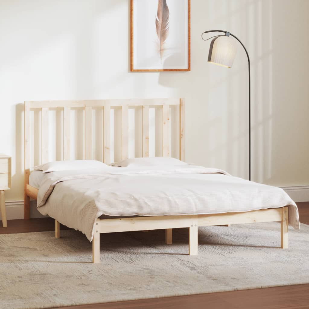 vidaXL Bedframe zonder matras massief grenenhout 135x190 cm