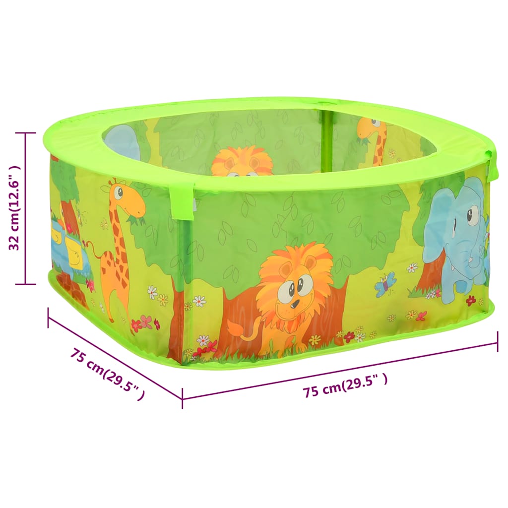 vidaXL Ballenbak voor kinderen met 300 ballen 75x75x32 cm