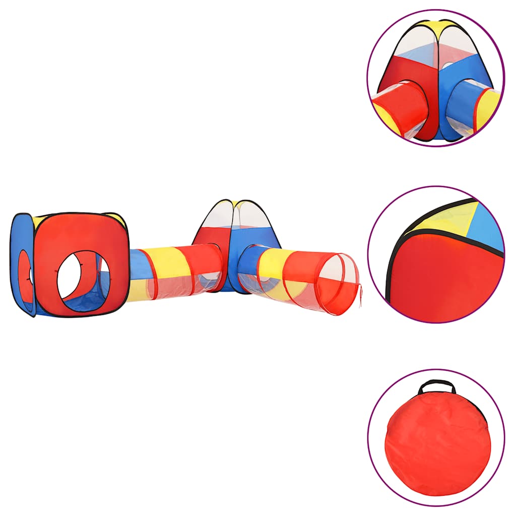 vidaXL Tente pour enfants avec 250 balles 190x264x90 cm meerkleurig