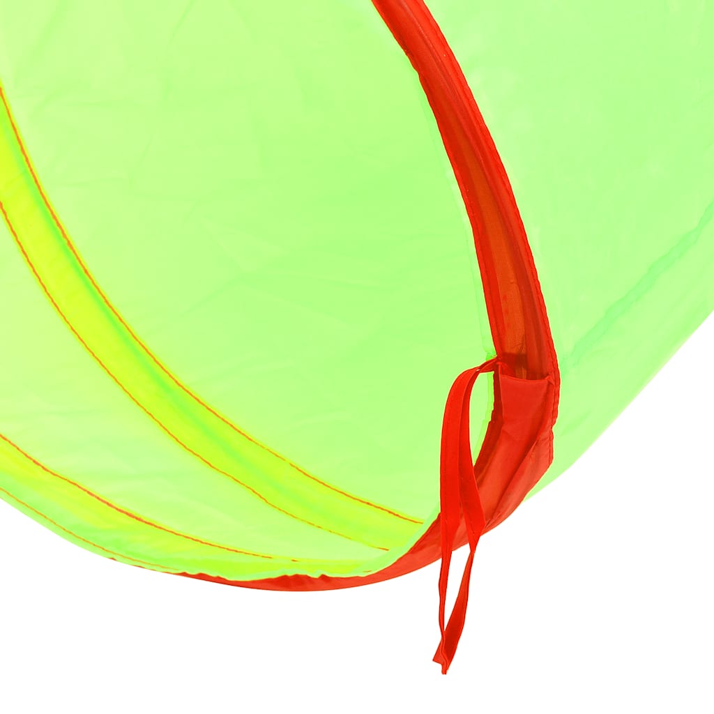 vidaXL Kinderspeeltunnel met 250 ballen 175 cm polyester groen