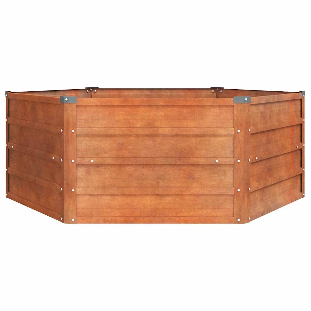 vidaXL Bac à plantes verhoogd 129x129x45 cm arbre cortenstaal roestig