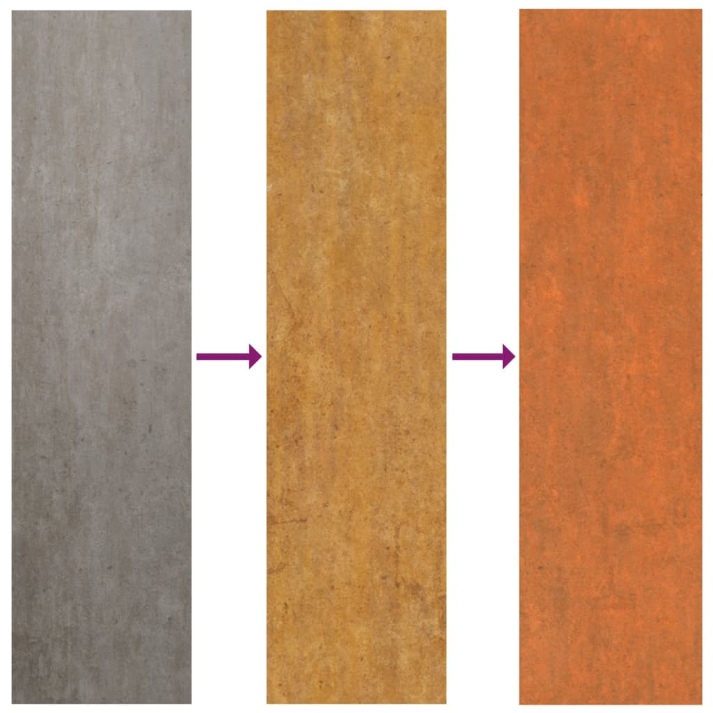 vidaXL Roofing Panels 12 pcs 60x44 cm Corten Steel Rusty