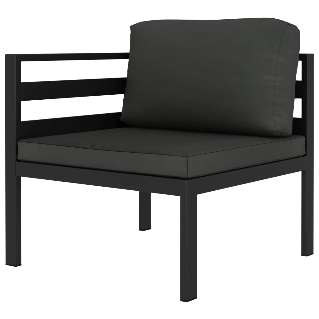 vidaXL 7-delige Loungeset met kussens aluminium antracietkleurig