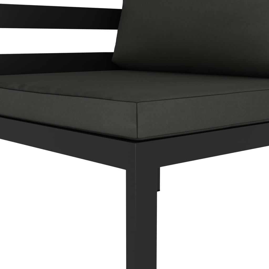 vidaXL 8-delige Loungeset met kussens aluminium antracietkleurig