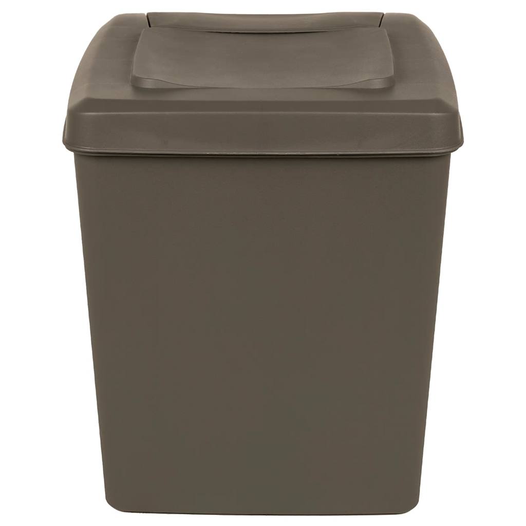 vidaXL Stackable Trash Cans 3 pcs 75 L Polypropylene Grey