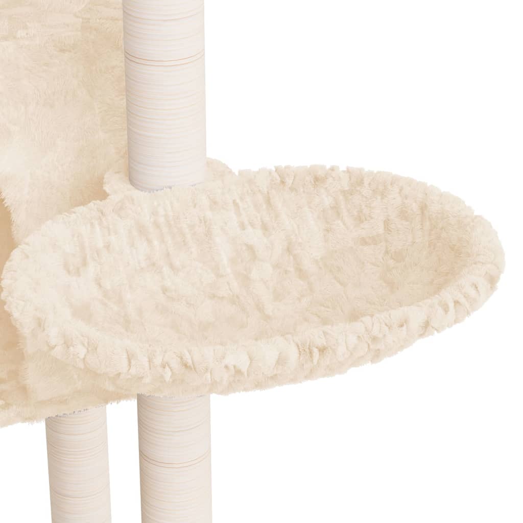 vidaXL Cat Tree with Sisal Scratching Posts 108.5 cm Cream
