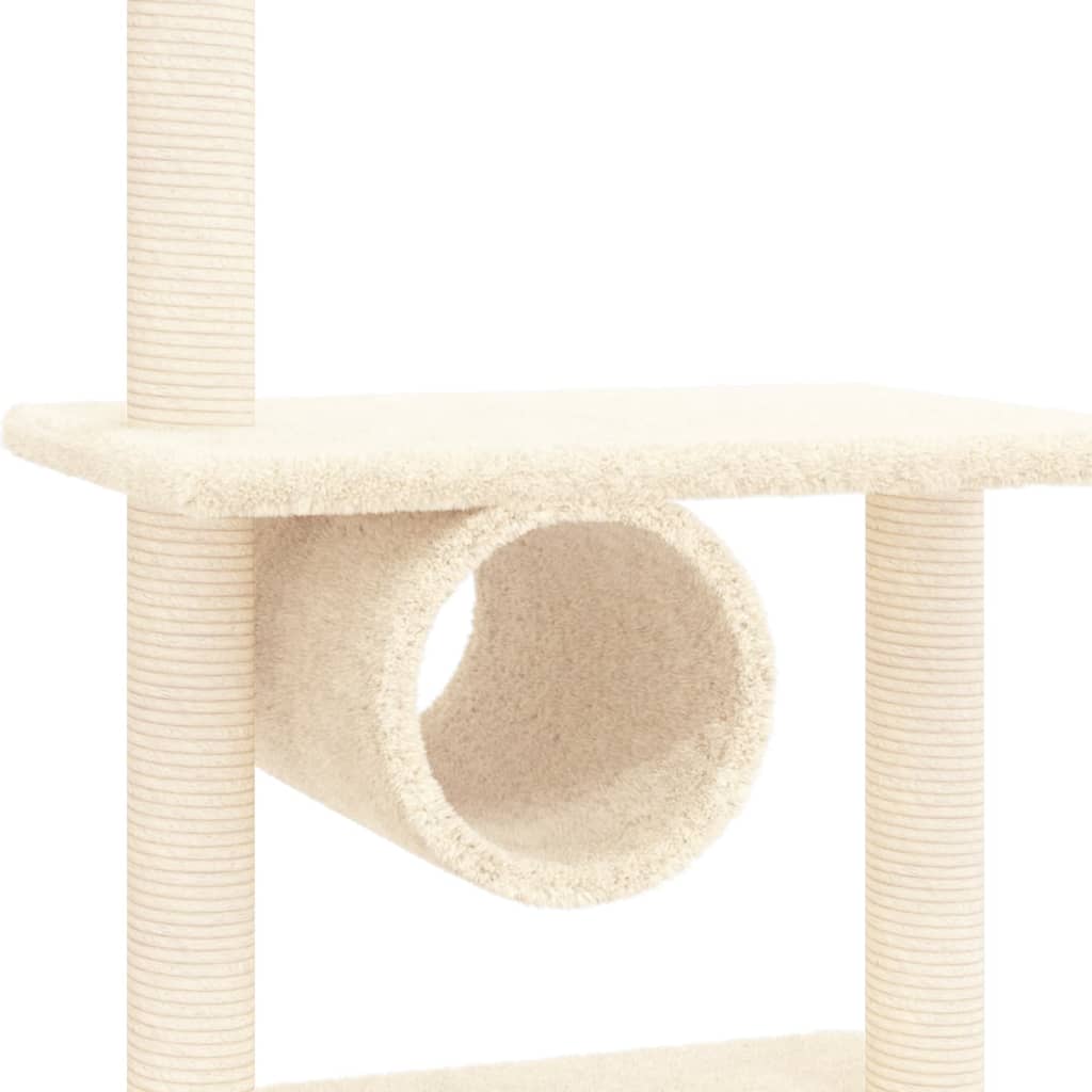 vidaXL Cat Tree with Sisal Scratching Posts 279 cm Cream