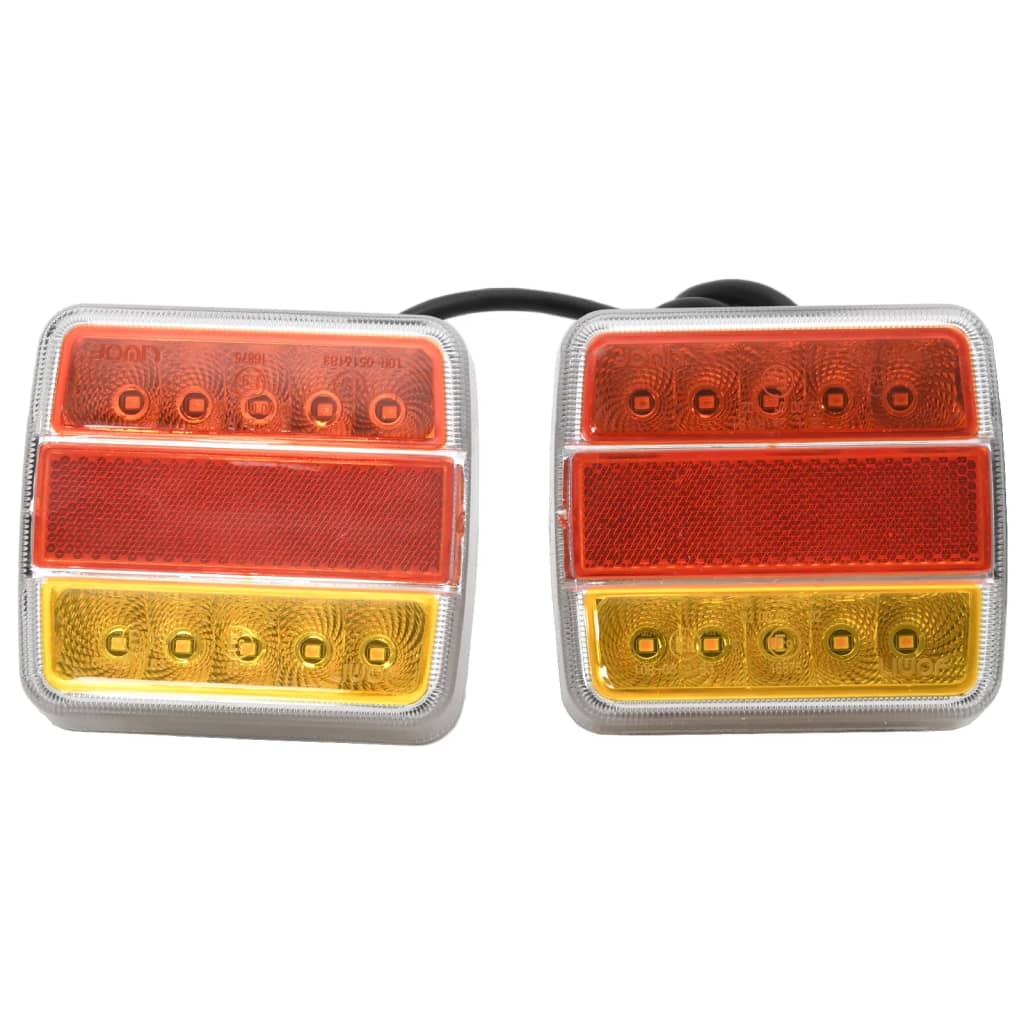 vidaXL Trailer Lights 2 pcs LED Light 12 V 10.5x7.5x10 cm Red