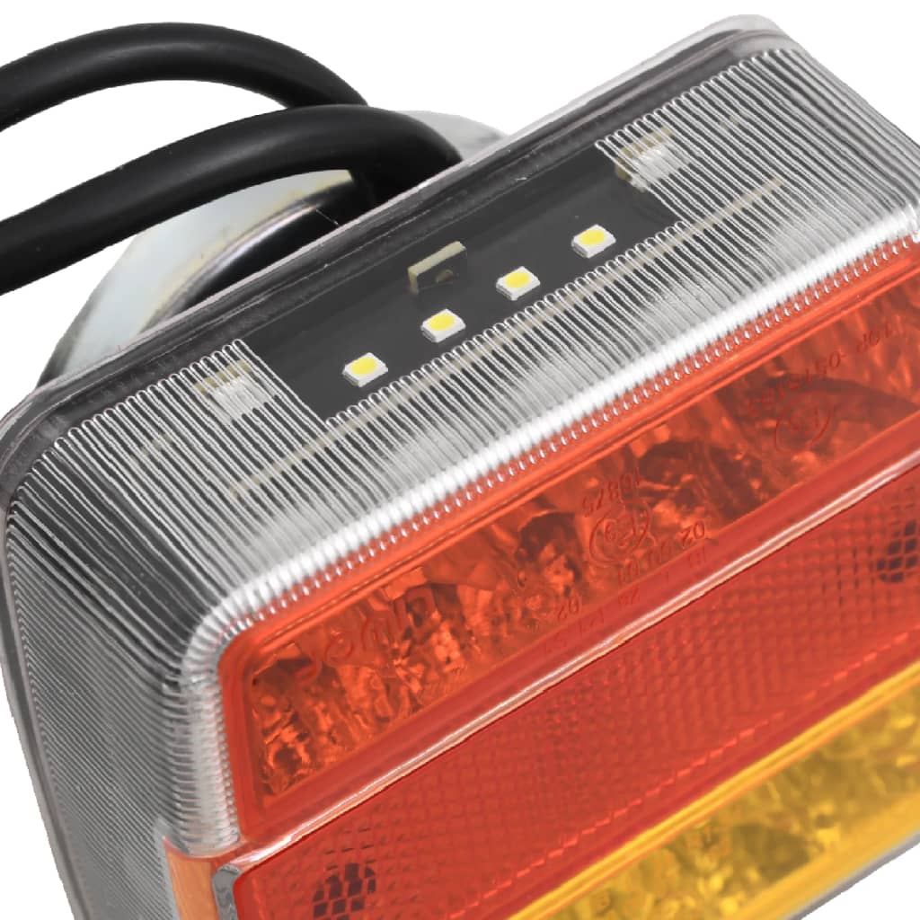 vidaXL Trailer Lights 2 pcs LED Light 12 V 10.5x7.5x10 cm Red