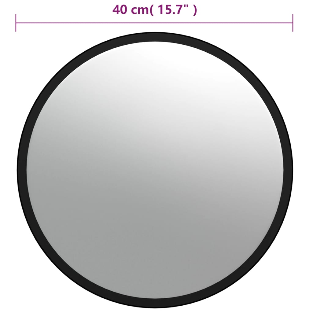 vidaXL Indoor Traffic Mirror 30 cm Acrylic Black