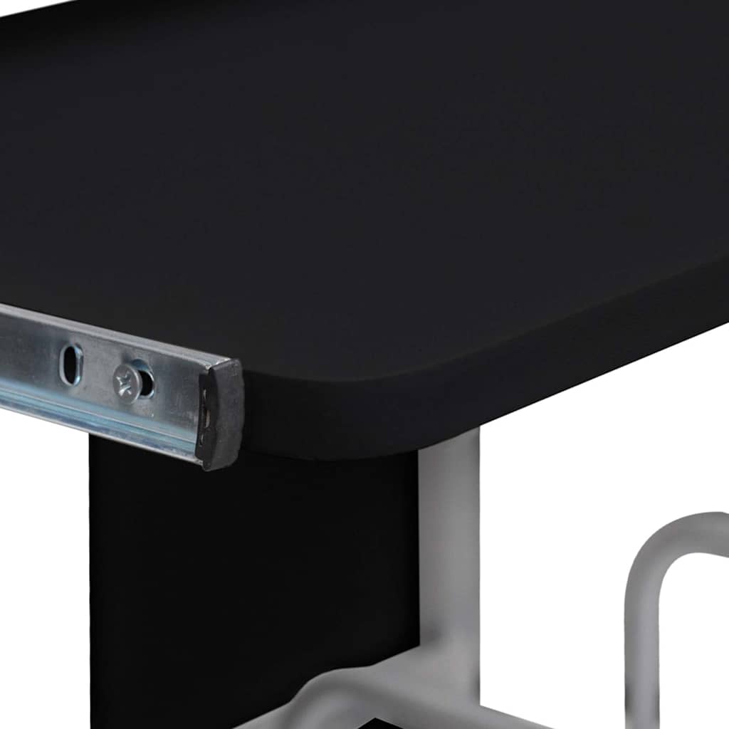 vidaXL Computerbureau 110x52x88,5 cm bewerkt hout zwart