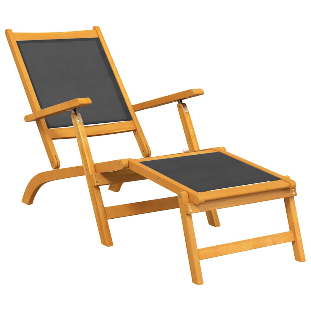 vidaXL Terrasstoelen 2 st massief acaciahout en textileen
