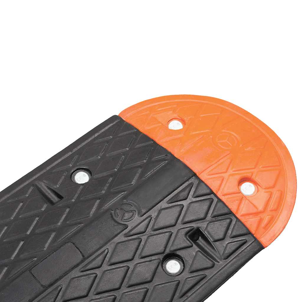 vidaXL Speed Bump 129x32.5x4 cm Rubber Yellow and Black