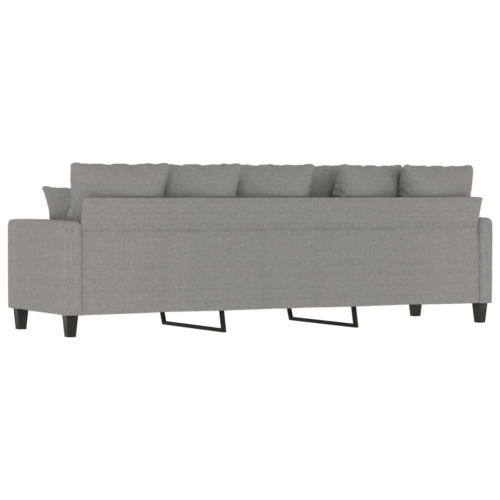 vidaXL Driezitsbank 210 cm stof lichtgrijs