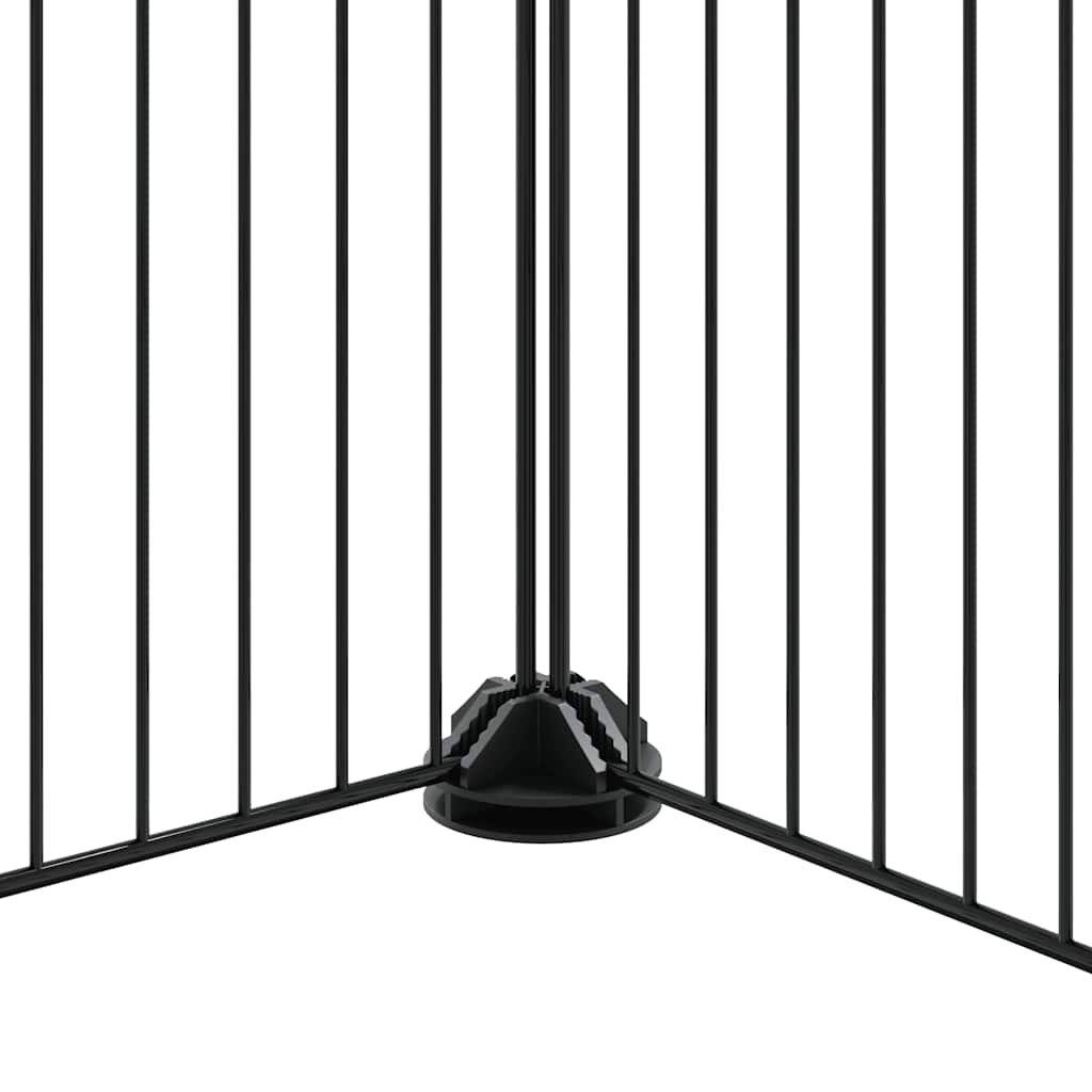 vidaXL Pet Cage with Door 20 Panels 35x35 cm Steel Black