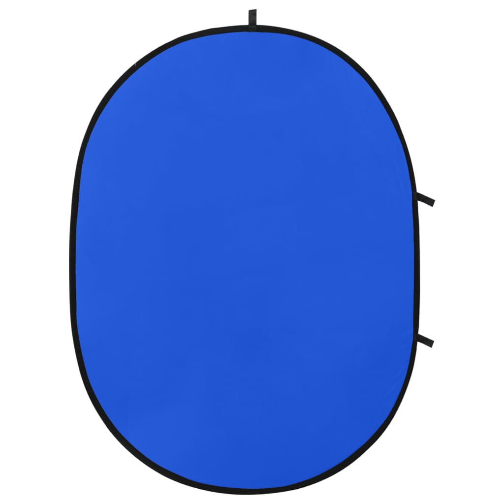 vidaXL Studio Collapsible Backdrop 2-in-1 Oval 200x150 cm Green and Blue