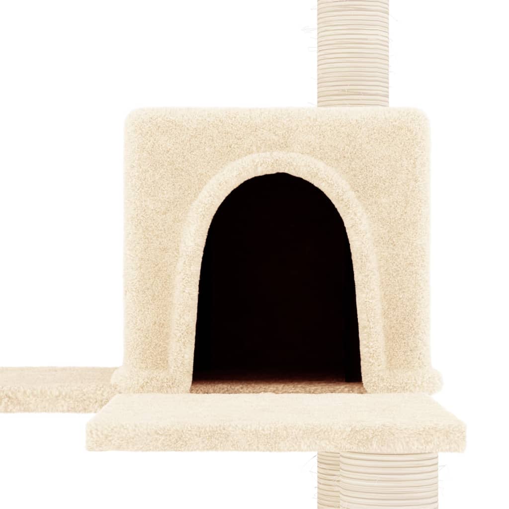 vidaXL Cat Tree with Sisal Scratching Posts 153 cm Cream