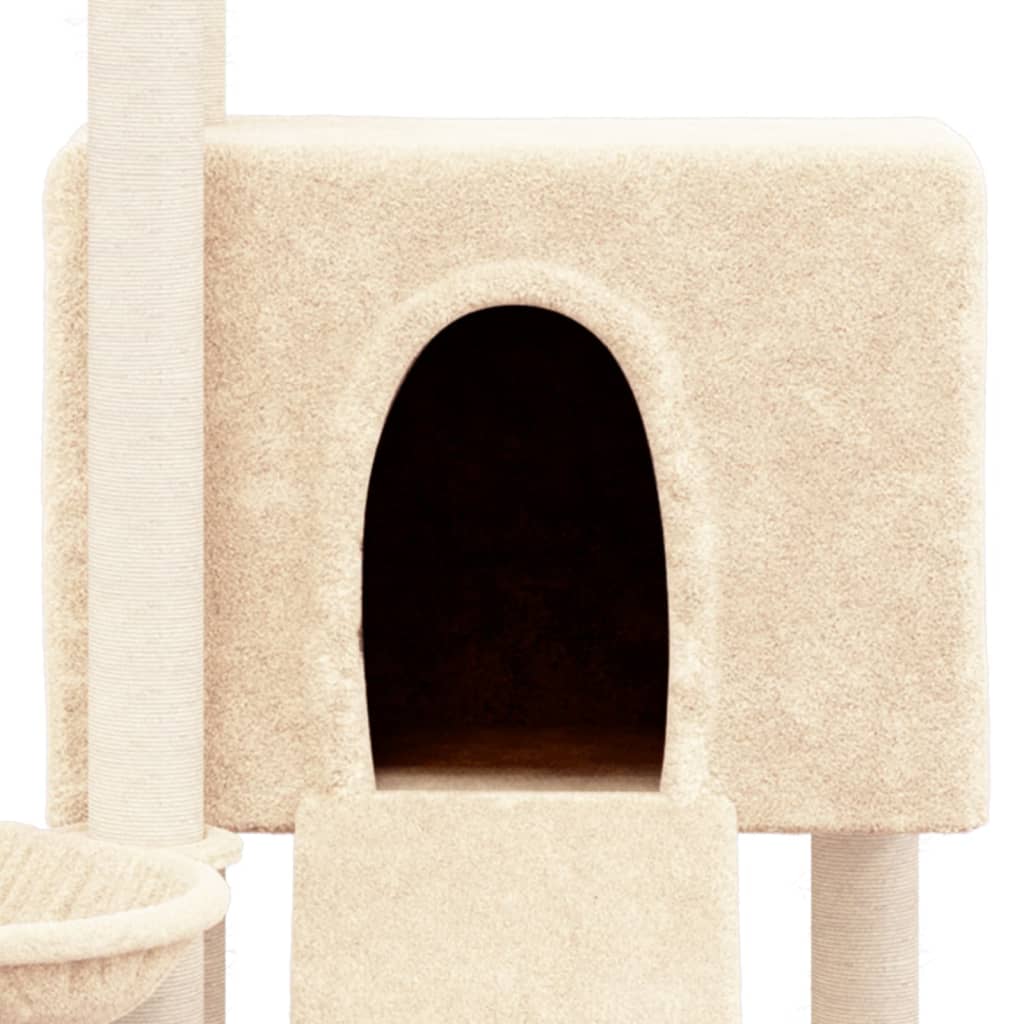 vidaXL Cat Tree with Sisal Scratching Posts 96 cm Cream