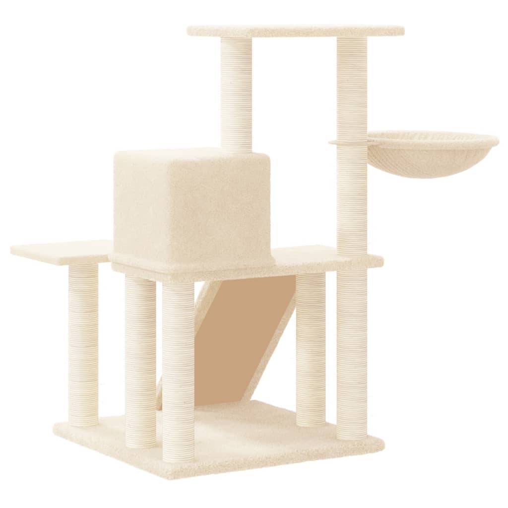 vidaXL Kattenmeubel met sisal krabpalen 82 cm crèmekleurig