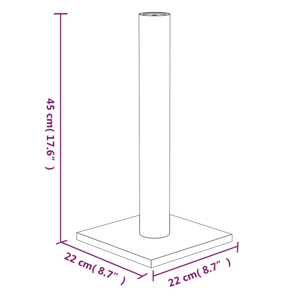 VidaXL Krabpaal 22x22x45 cm crèmekleurig