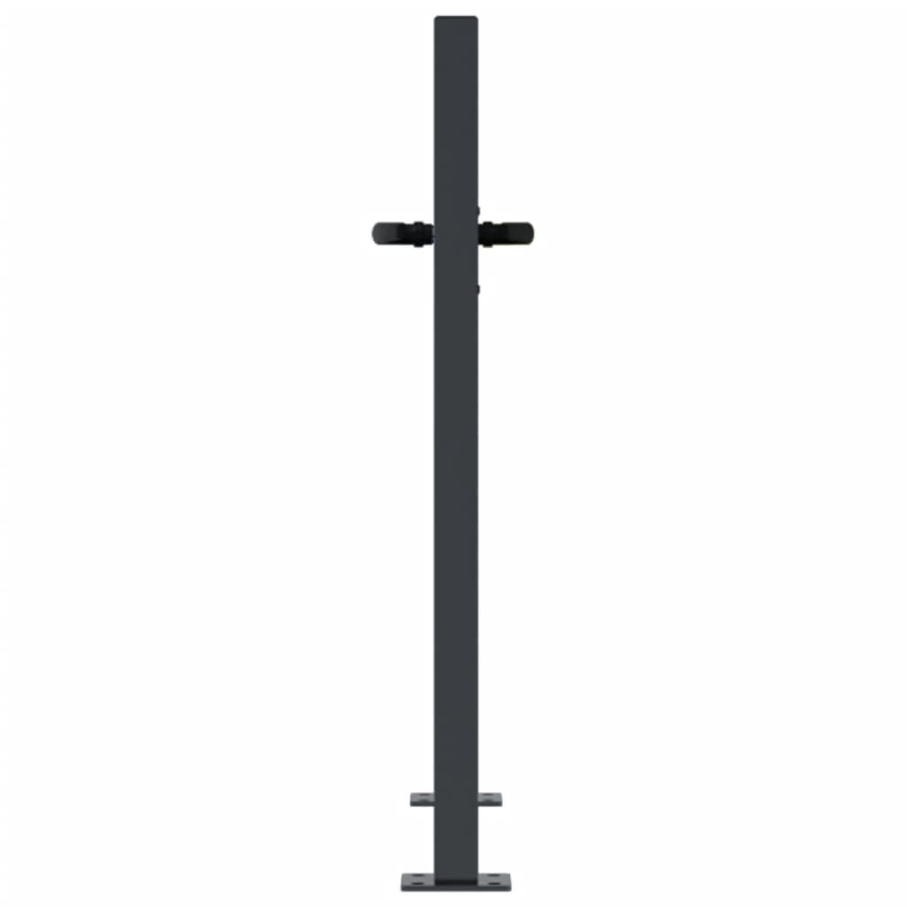 vidaXL Gate 100x75 cm with Tree Design Steel Anthracite