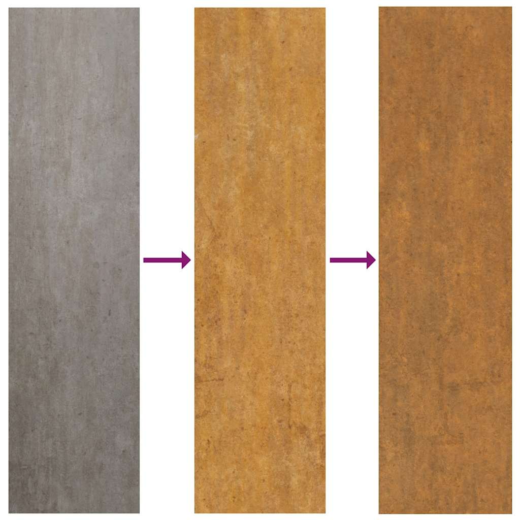 vidaXL Gate 100x75 cm Tree Design Corten Steel