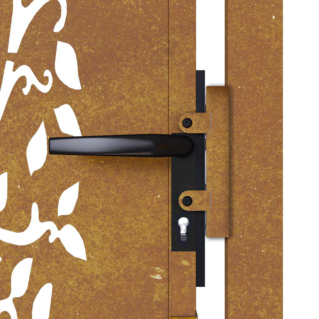 vidaXL Gate 100x75 cm Tree Design Corten Steel