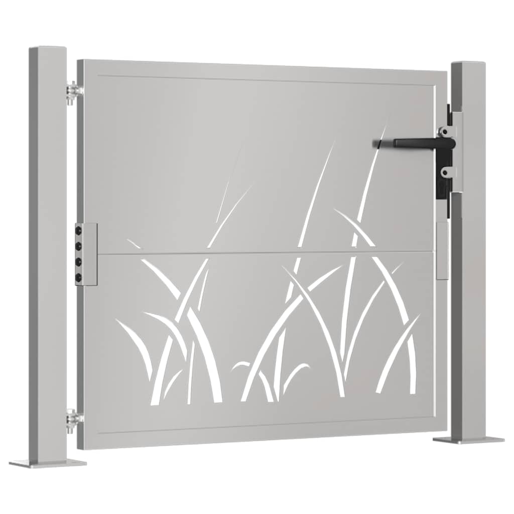 vidaXL Gate grass design 100x75 cm corten steel