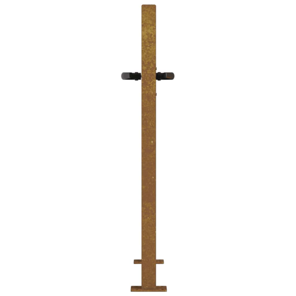 vidaXL Bamboo Design Gate 100x75 cm Corten Steel