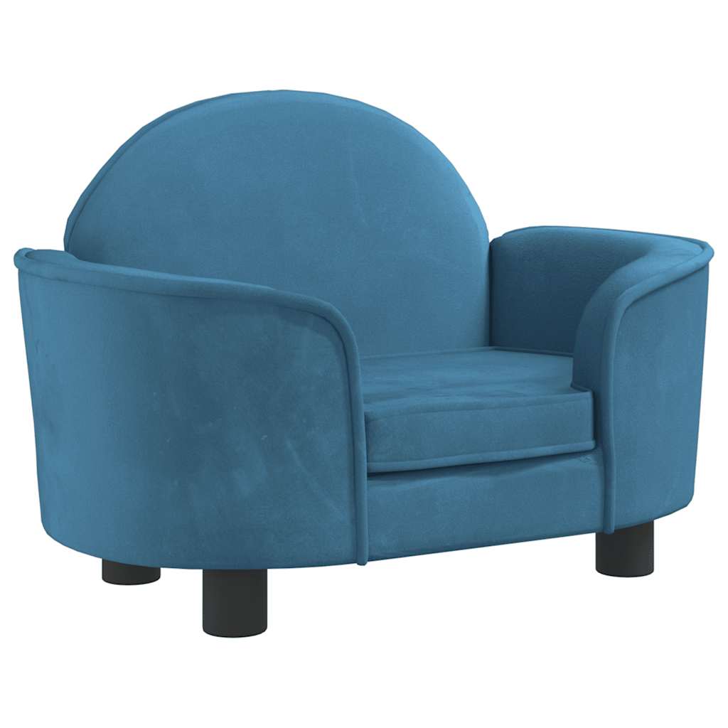 vidaXL Dog Bed 66x40x45 cm velvet blue