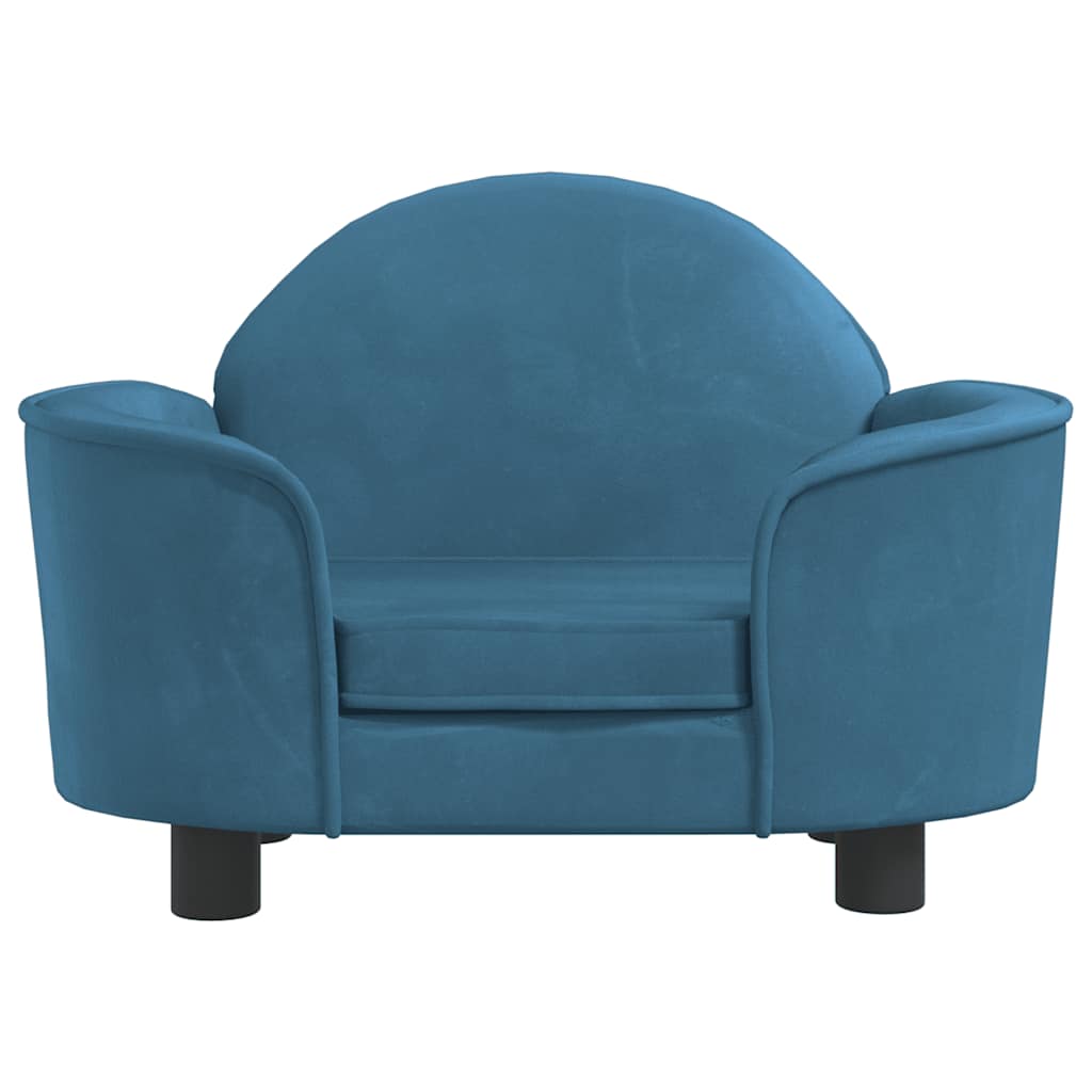 vidaXL Dog Bed 66x40x45 cm velvet blue
