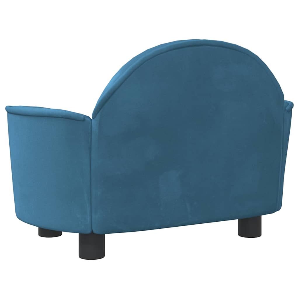 vidaXL Dog Bed 66x40x45 cm velvet blue