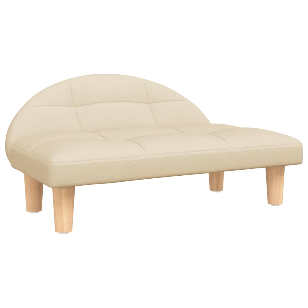 vidaXL Dog Bed 70x52x30 cm Fabric Cream