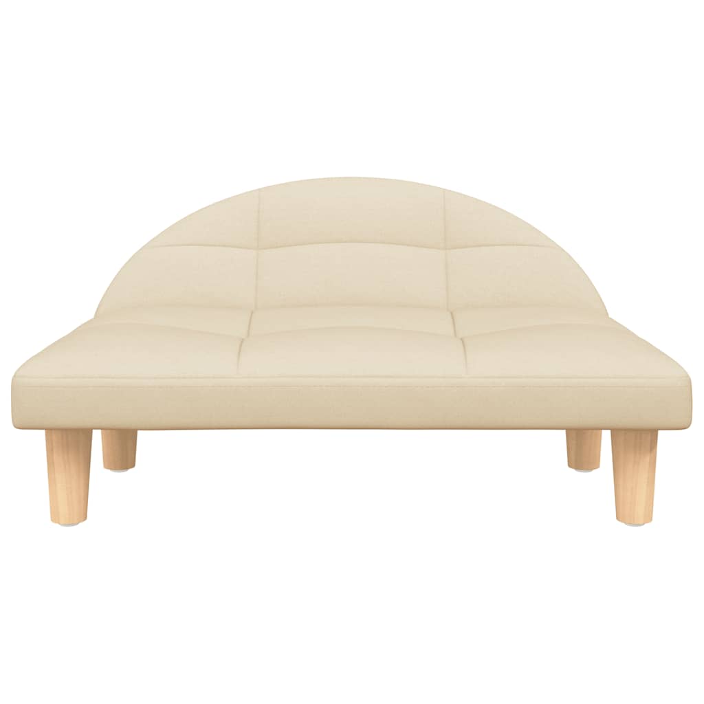 vidaXL Dog Bed 70x52x30 cm Fabric Cream