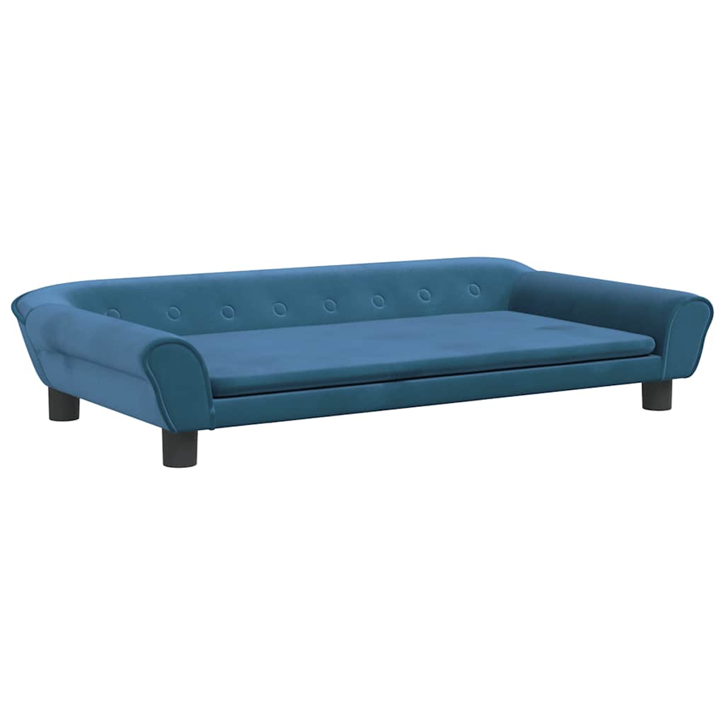 vidaXL Dog bed 100x50x21 cm velvet blue