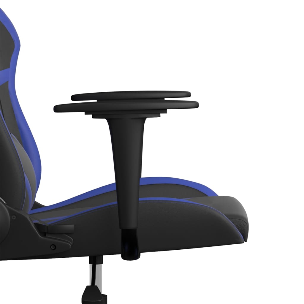 vidaXL Gamestoel kunstleer zwart en blauw