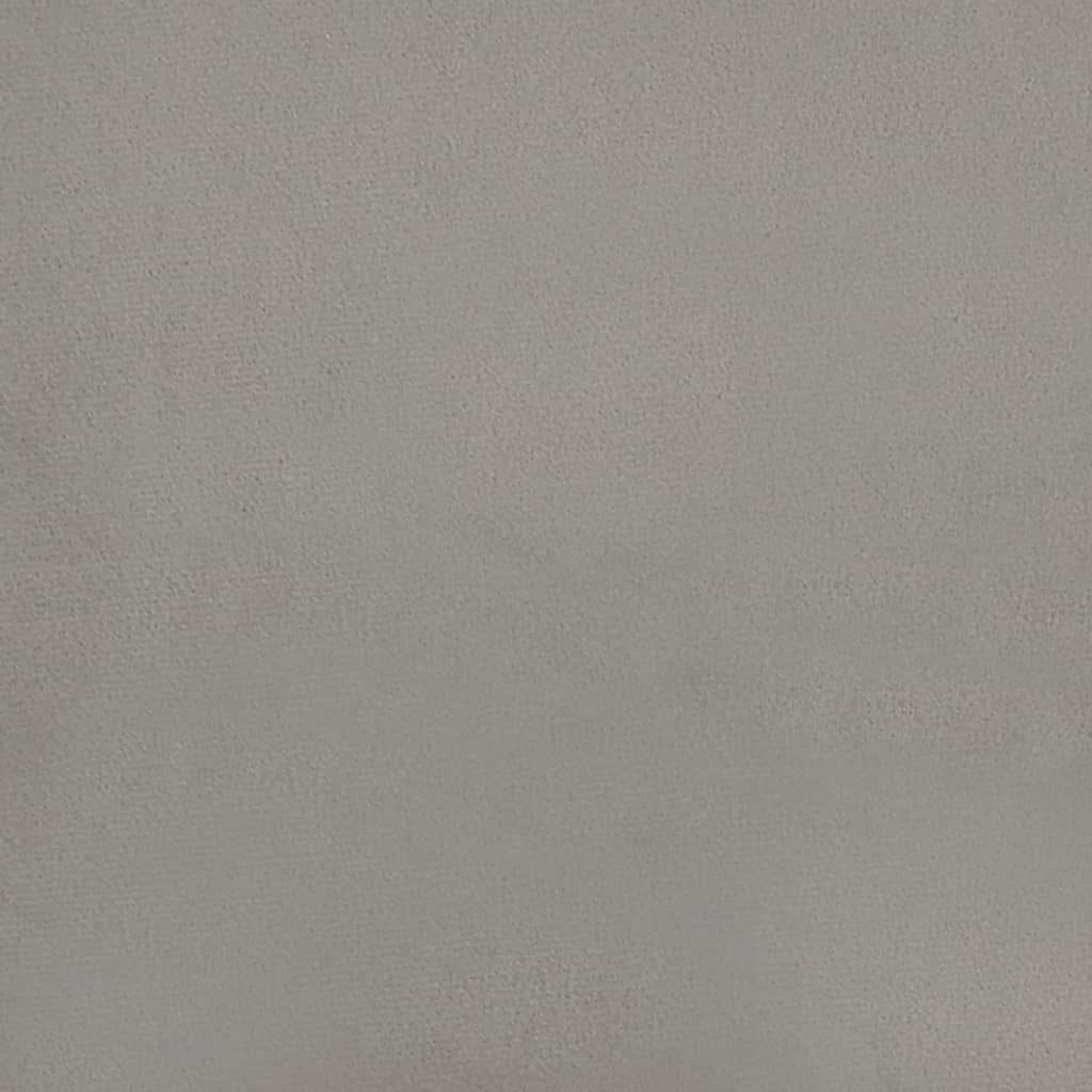 vidaXL Hoofdbord met randen 83x23x78/88 cm fluweel lichtgrijs