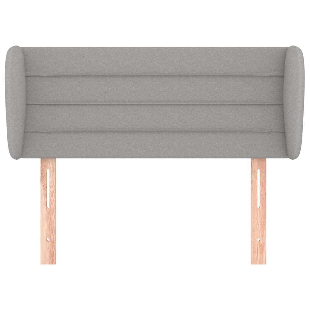vidaXL Hoofdbord met randen 83x23x78/88 cm stof lichtgrijs