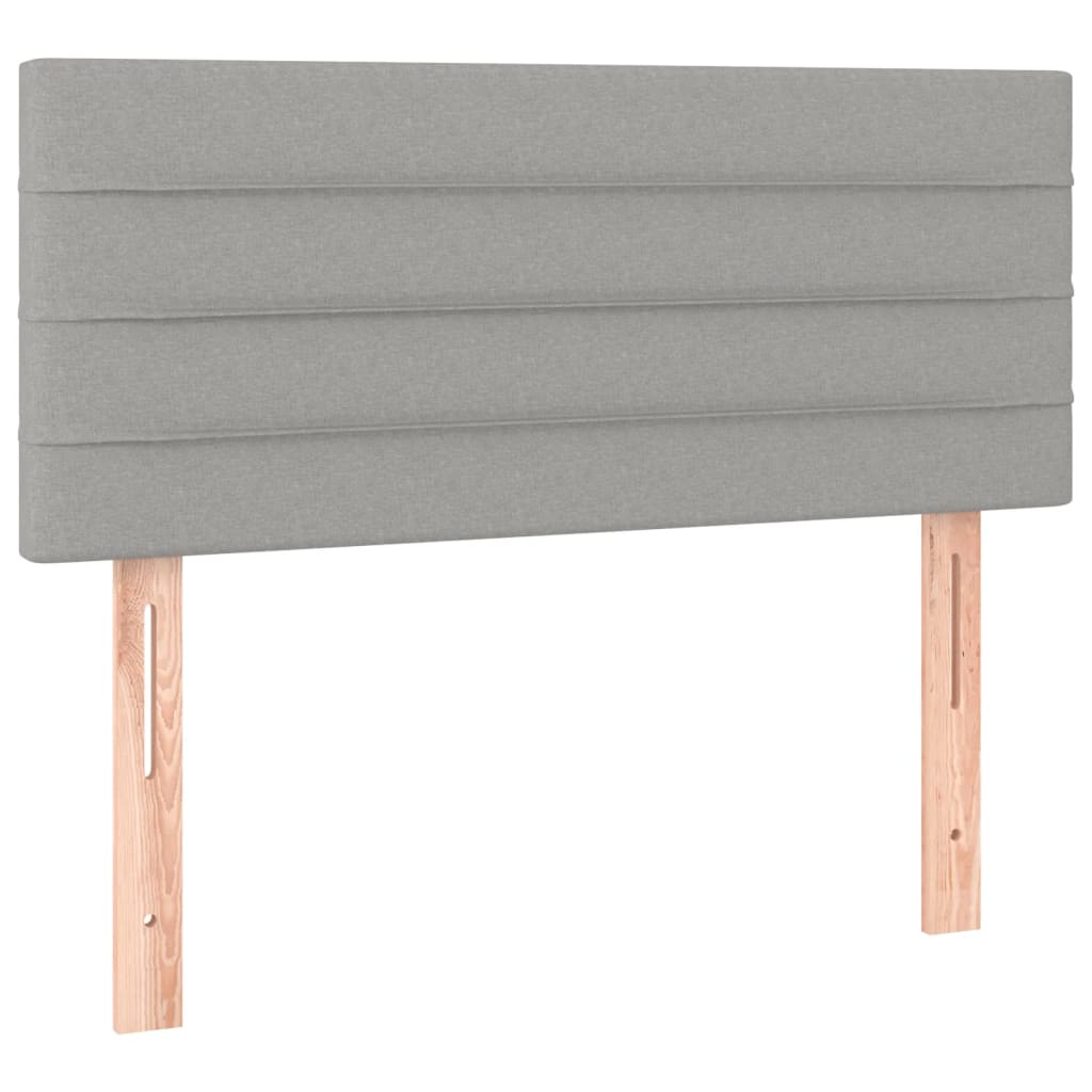 vidaXL Hoofdbord LED 80x5x78/88 cm stof lichtgrijs