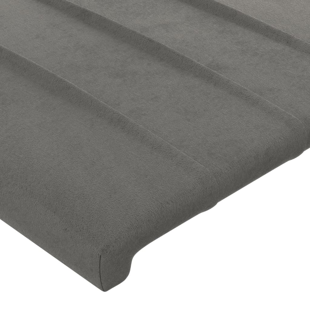 vidaXL LED Headboard 80x5x78/88 cm Velvet Light Grey